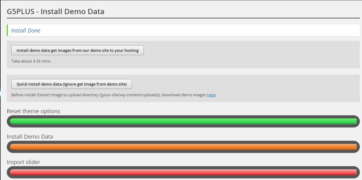 Import Status Bars