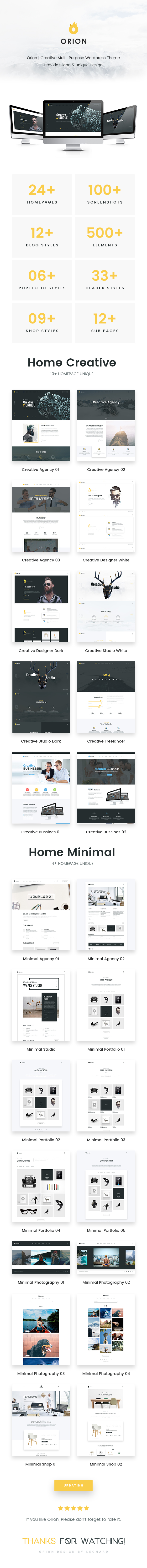 Orion – Creative Multi-Purpose WordPress Theme