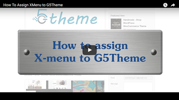 Assign XMenu to your theme