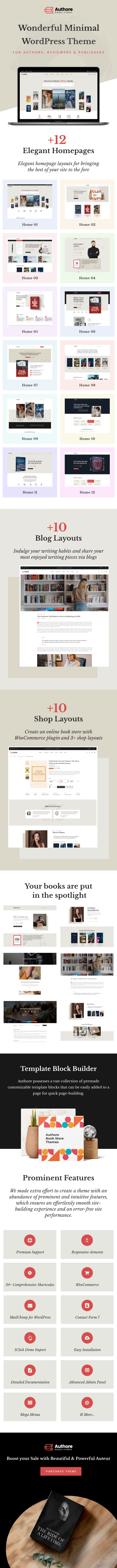 Authore - Wonderful Minimal WordPress Theme for Authors, Reviewers and Publishers - 9