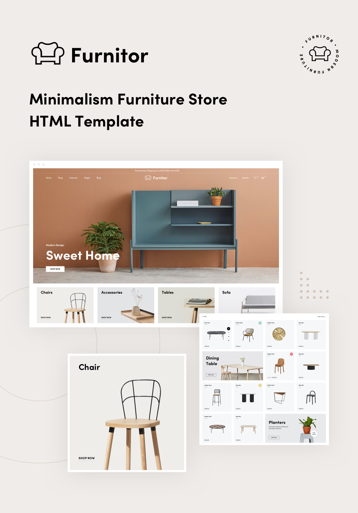 Furnitor - Minimalism Store HTML Template